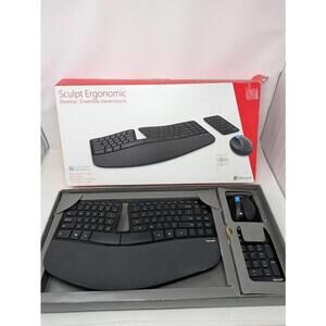Microsoft Sculpt Ergonomic Wireless Desktop Keyboard, Keypad, Mouse-No Dongle